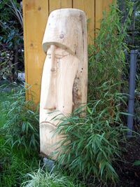 Holzstatue f&uuml;r Garten